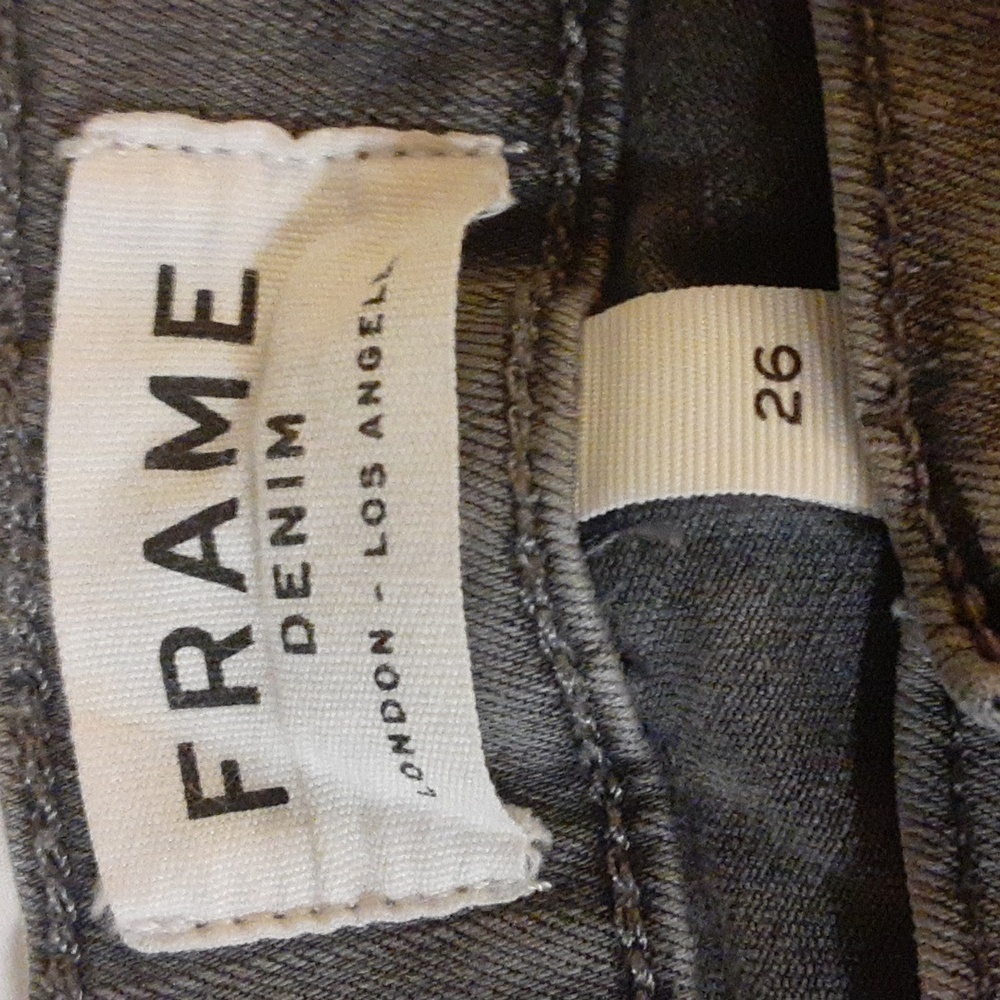 Frame Women's Jeans Denim Gray Le High  Skinny Jeans with Tapered Leg Size 26 - Picture 5 of 6
